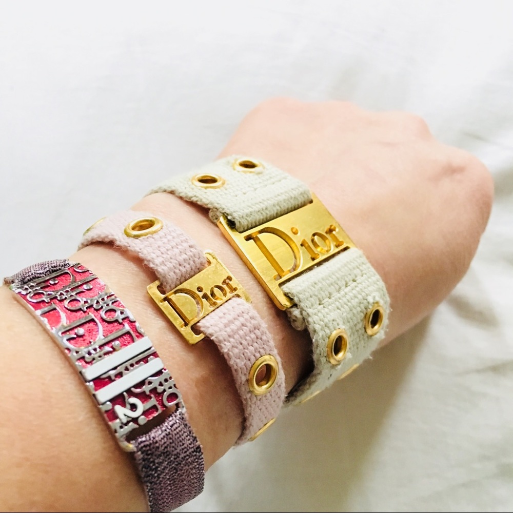 Dior canvas woven Bracelet.  Preloved.